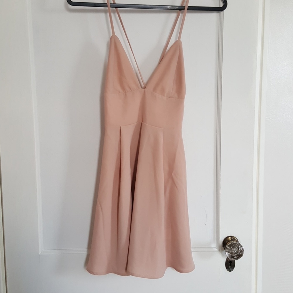 Blush mini dress